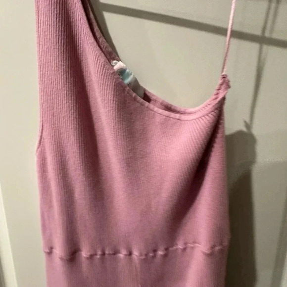FREE PEOPLE FREE-EST WAVERLY ONE SHOULDER RIB JUMPSUIT SIZE LARGE - Picture 4 of 7